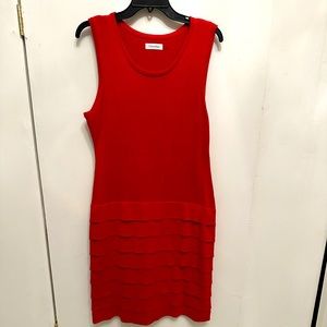 Calvin Klein red sweater dress size large